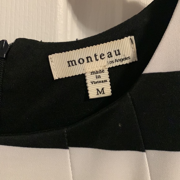 Monteau Black and White Striped Dress - Picture 3 of 3